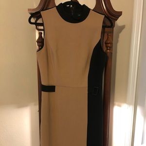 WHBM Tan/Black classic dress
